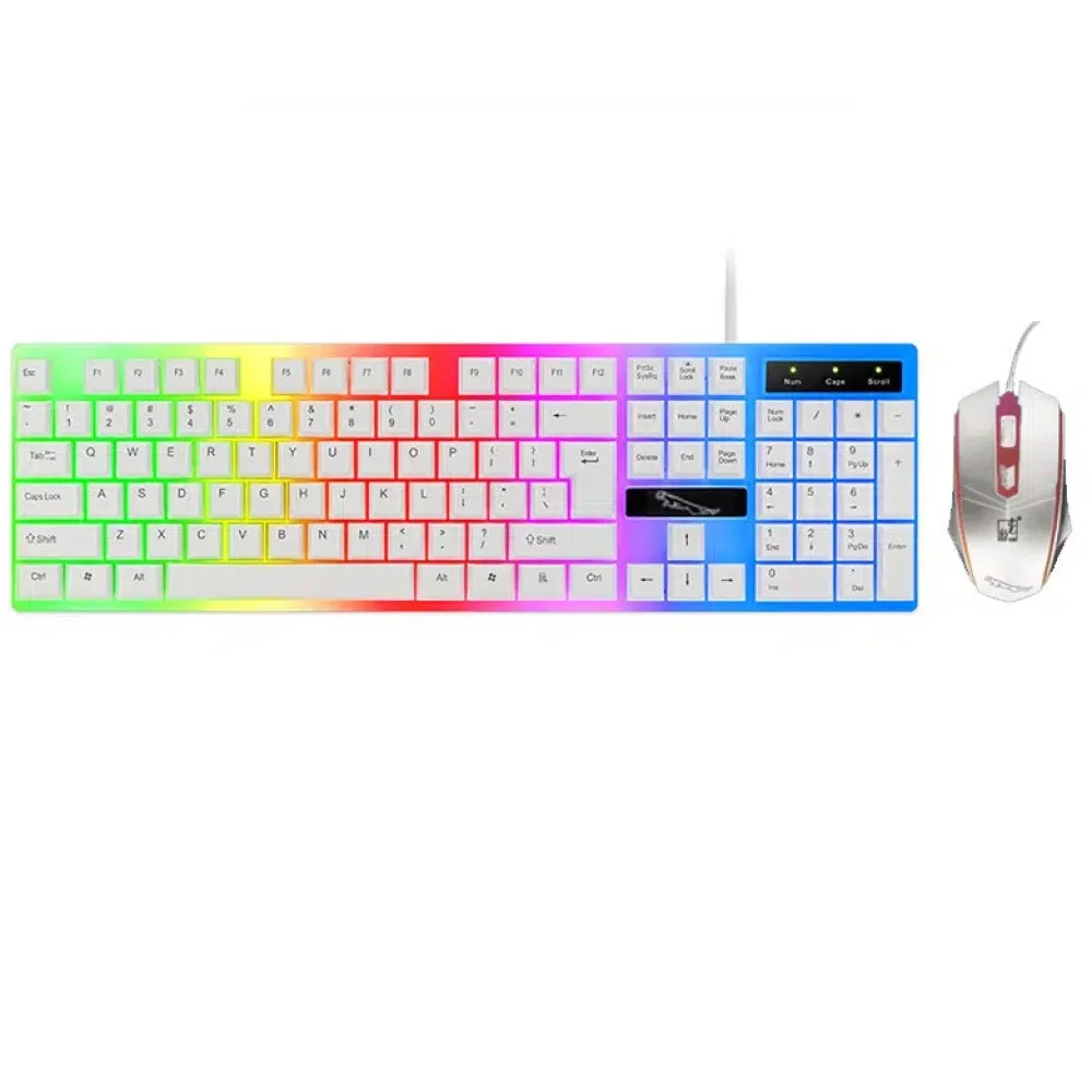 G21-B RGB Gaming Keyboard Mouse Combo White