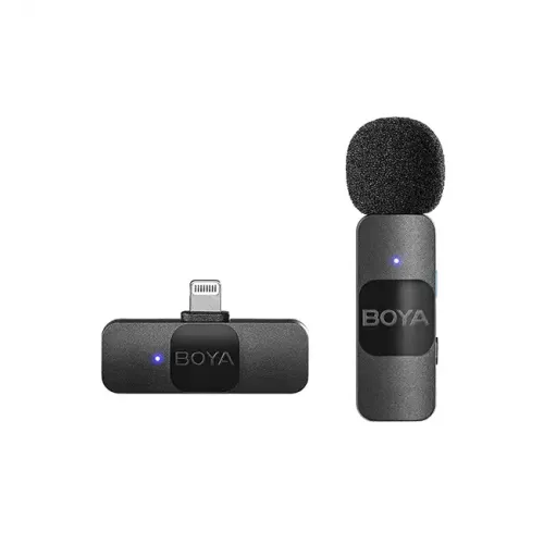 Boya BY-V1 Ultracompact 2.4GHz Wireless Microphone System for iOS Devices