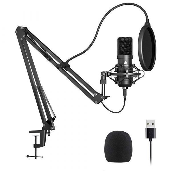 Maono AU-A04 USB Microphone Combo Setup (Plug & Play)