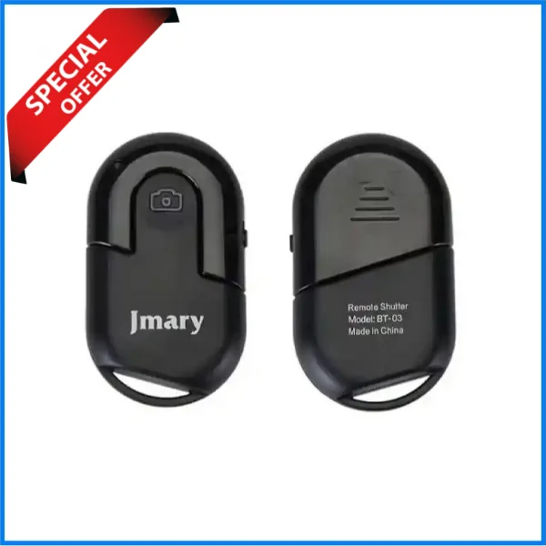 Jmary BT-03 Wireless Bluetooth Selfie Remote for iOS/Android – Black