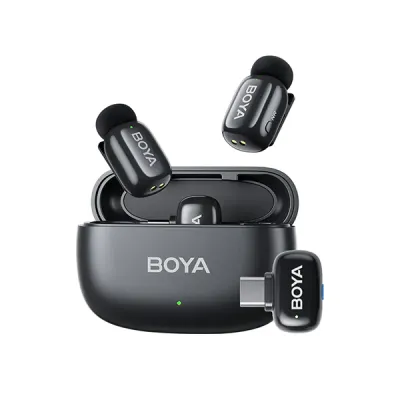 BOYA Mini-12 Wireless Microphone for Android and iOS - Black